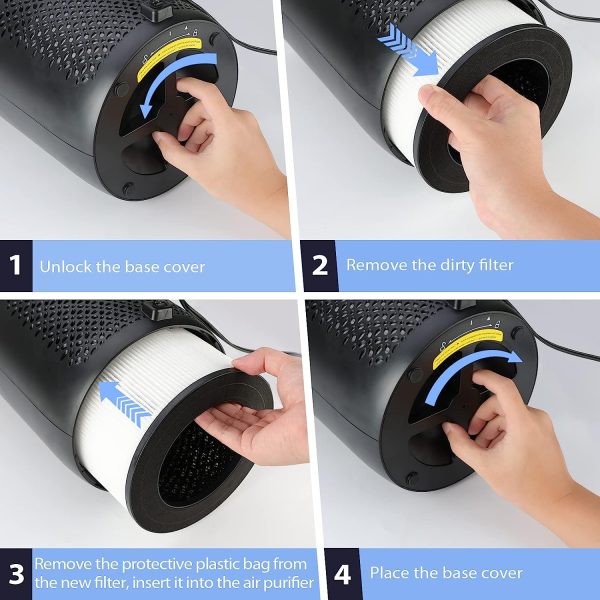 Mooka H13 True HEPA Filter, Official Certified Replacement Filter EPI153 Air Purifier