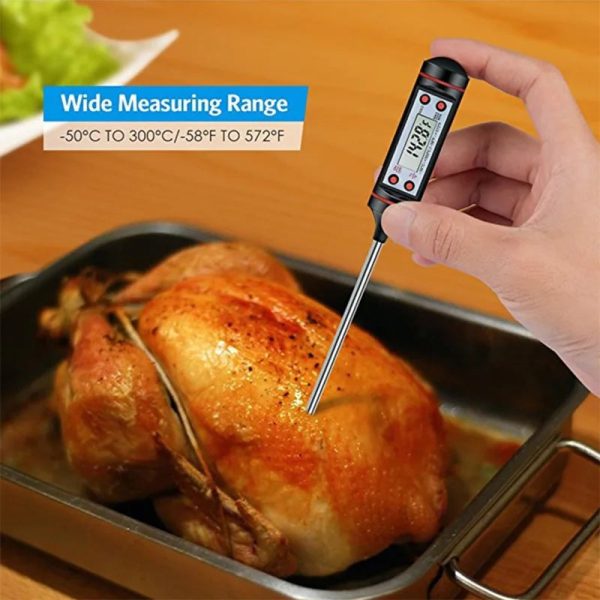 Multi-Use Kitchen BBQ Thermometer - Perfect for Meat, Water, Oil, Cake, Candy - Ideal for Grilling, Frying, Baking, Household Oven Use