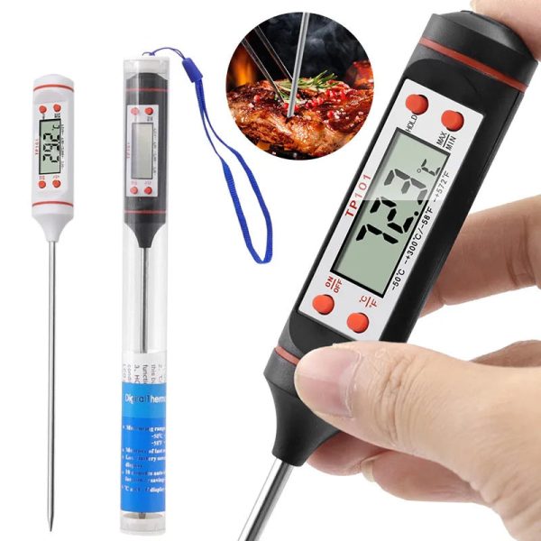Multi-Use Kitchen BBQ Thermometer - Perfect for Meat, Water, Oil, Cake, Candy - Ideal for Grilling, Frying, Baking, Household Oven Use